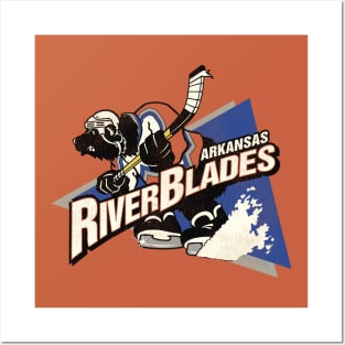 Defunct Arkansas Riverblades Hockey Team Posters and Art